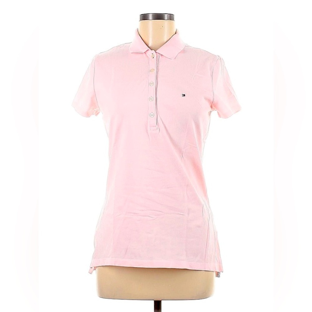 Tommy Hilfiger Pink Short Sleeve Polo, Medium